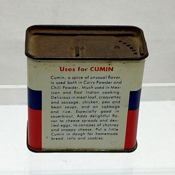 Schilling & Co Ground Cumin Spice Tin 1 Oz 1930s Retro Kitchen Décor Collectible - Picture 2 of 6
